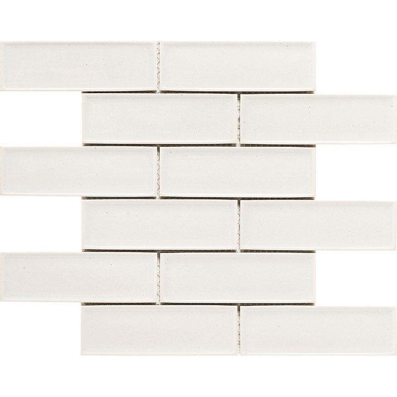 Porselen Mozaikler Bevelled Brick Serisi Beyaz CS-01-1