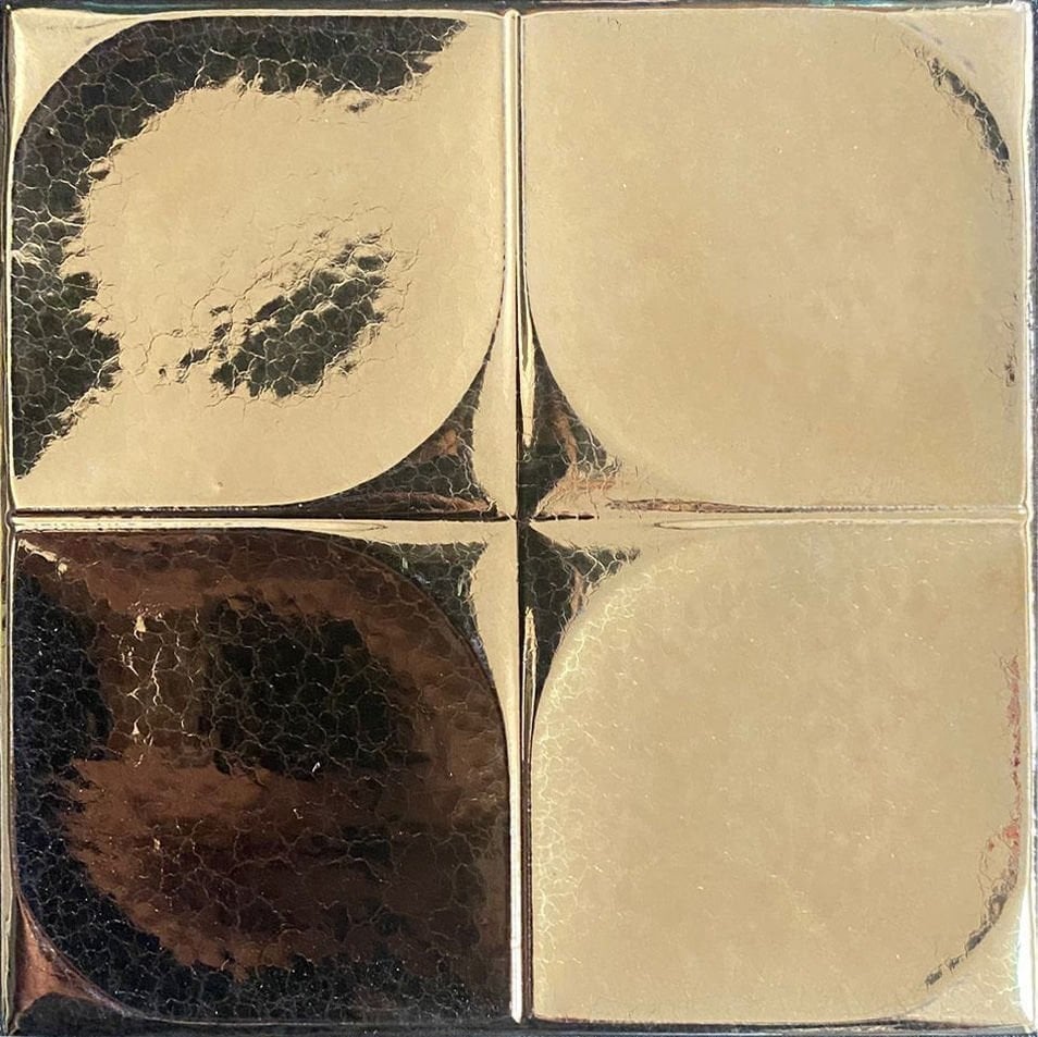 BORHOMEÇini 12,5x12,5 Cm Defakto Bronz Seramik Karo