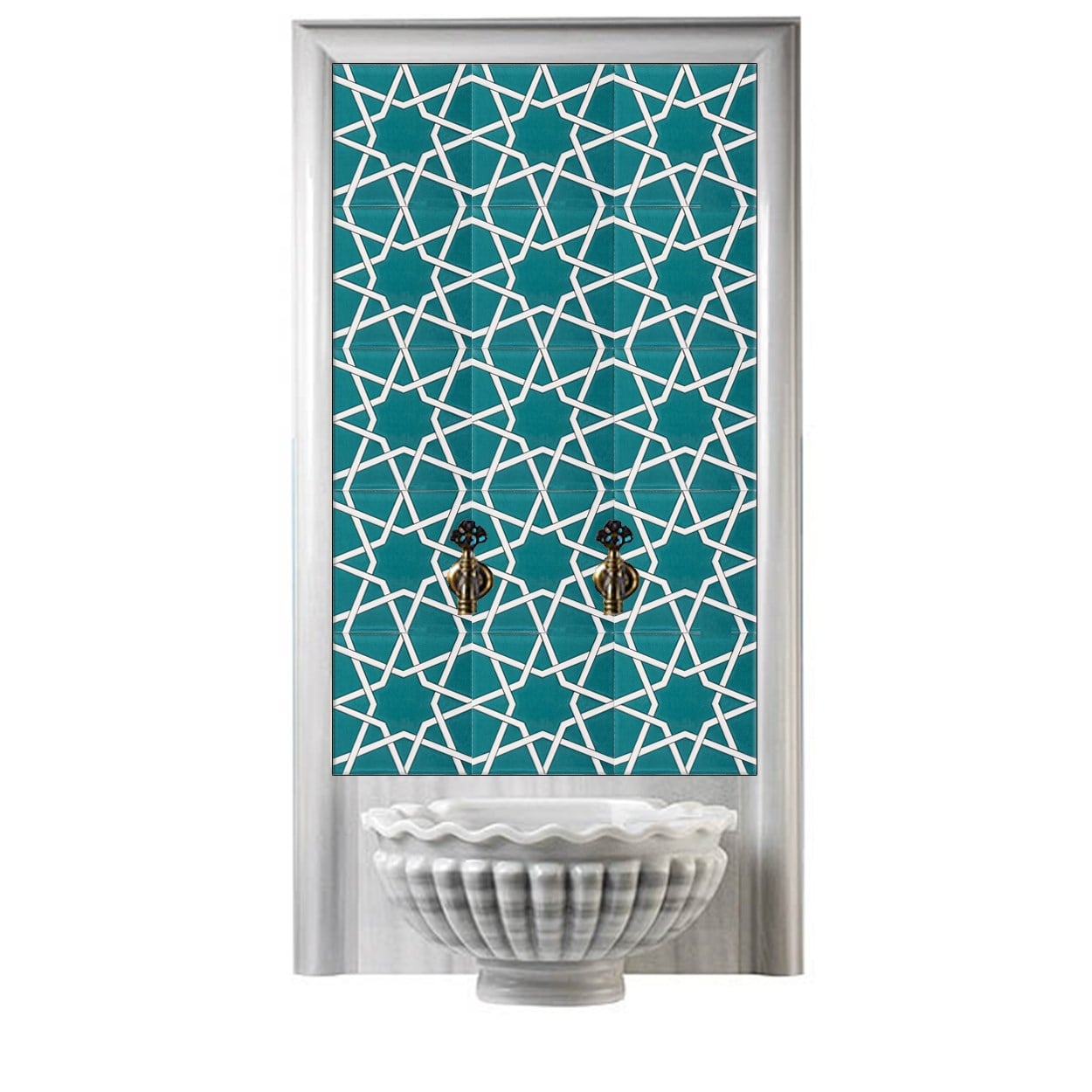 BORHOMEÇini 60x100 Cm SP 94 Yıldız Serigraf Türk Hamamı Pano