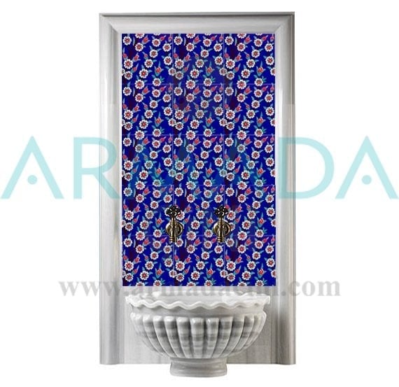 BORHOMEÇini 60x100 Cm Ac 60 Papatya Serigraf Türk Hamamı Pano