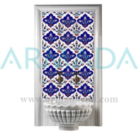 BORHOMEÇini 60x100 Cm Ac 45 İznik Serigraf Türk Hamamı Pano