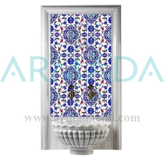 BORHOMEÇini 60x100 Cm Ac 44 Osmanlı Serigraf Türk Hamamı Pano